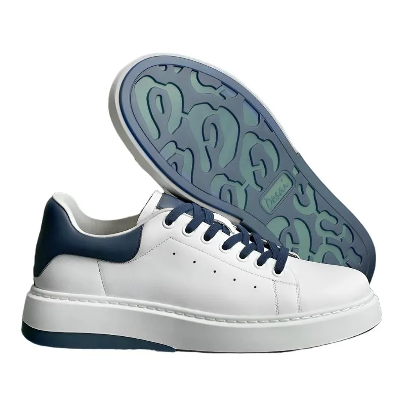 TNV Casual Leather Shoes Genuine Leather Thick Bottom Sneakers Laces Up autumn winter Breathable DS2863