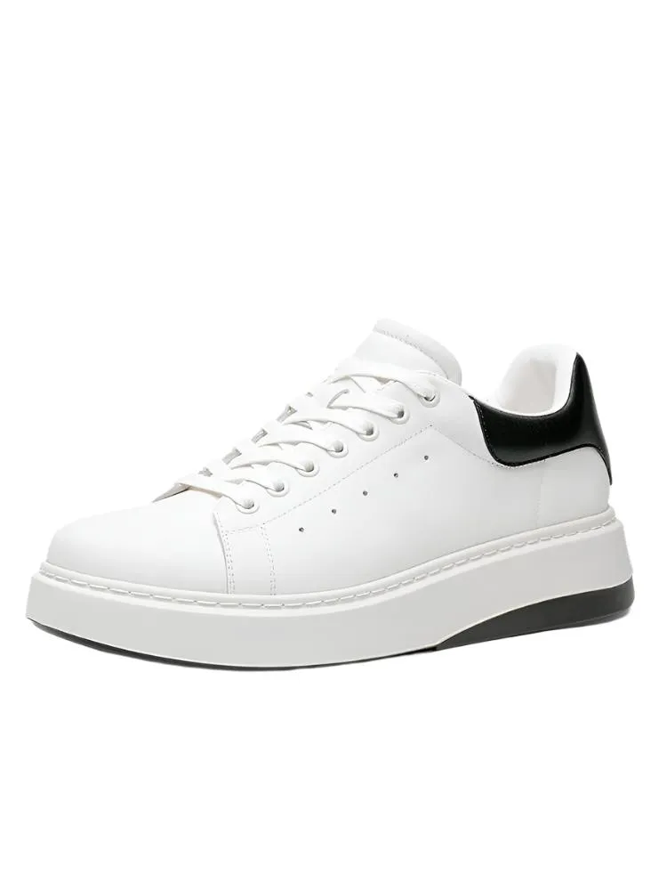 TNV Casual Leather Shoes Genuine Leather Thick Bottom Sneakers Laces Up autumn winter Breathable DS2863