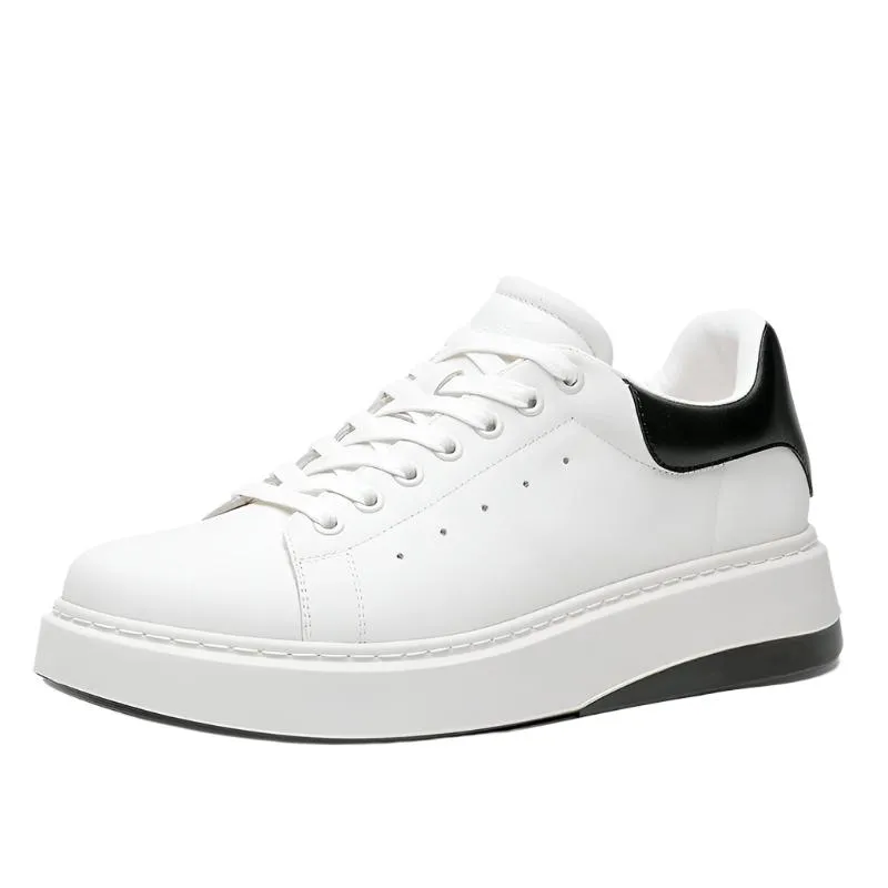 TNV Casual Leather Shoes Genuine Leather Thick Bottom Sneakers Laces Up autumn winter Breathable DS2863