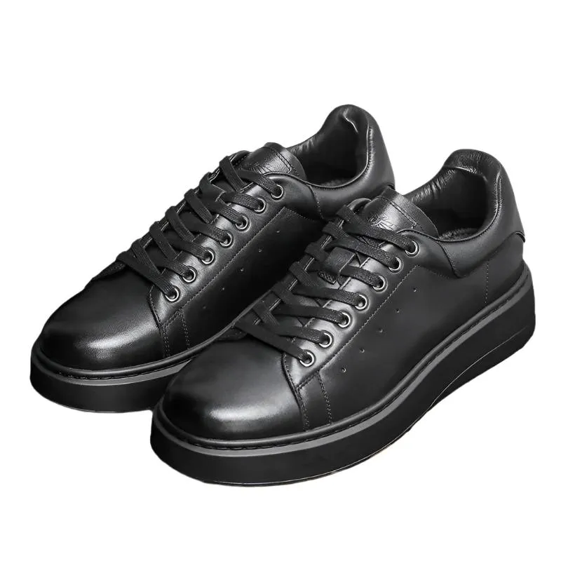 TNV Casual Leather Shoes Genuine Leather Thick Bottom Sneakers Laces Up autumn winter Breathable DS2863
