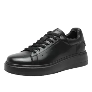 TNV Casual Leather Shoes Genuine Leather Thick Bottom Sneakers Laces Up autumn winter Breathable DS2863