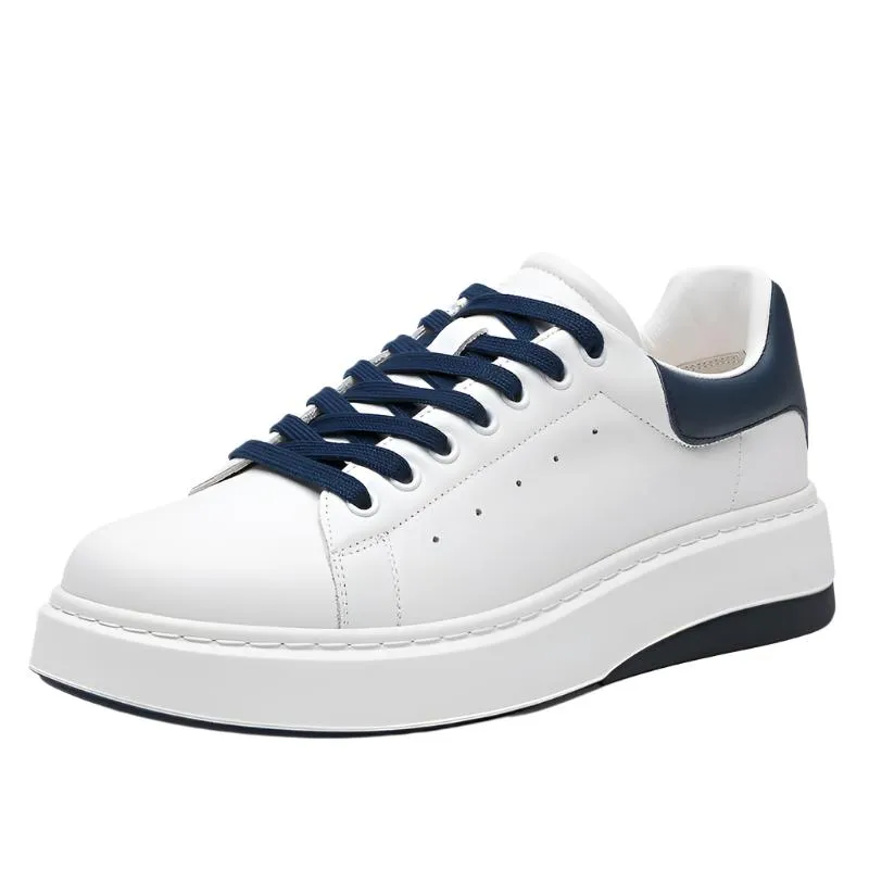 TNV Casual Leather Shoes Genuine Leather Thick Bottom Sneakers Laces Up autumn winter Breathable DS2863
