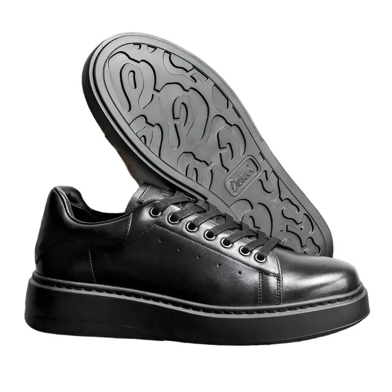 TNV Casual Leather Shoes Genuine Leather Thick Bottom Sneakers Laces Up autumn winter Breathable DS2863