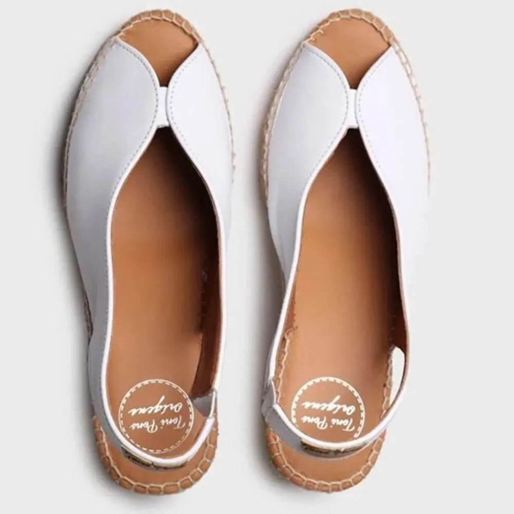 Toni Pons LAILA Peep Toe Wedge-WHITE