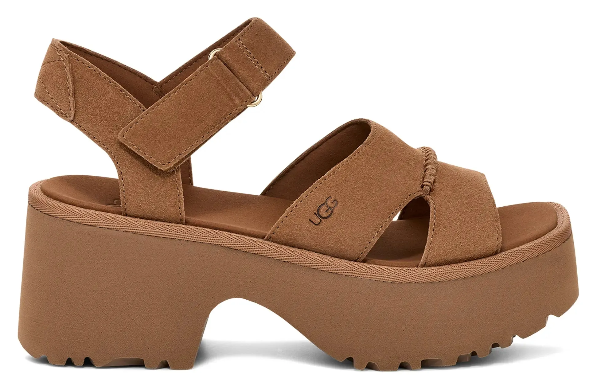 UGG New Heights Ankle Strap – Chic & Comfortable Platform Sandals