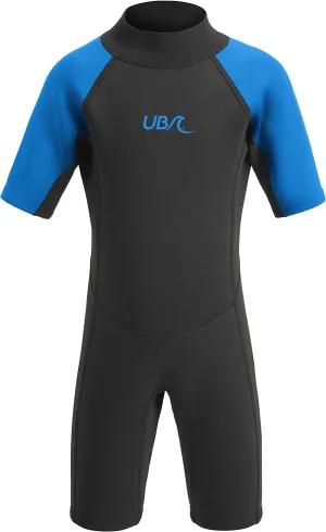Urban Beach Kids Sharptooth Short Wetsuit Blue Ages 9-10