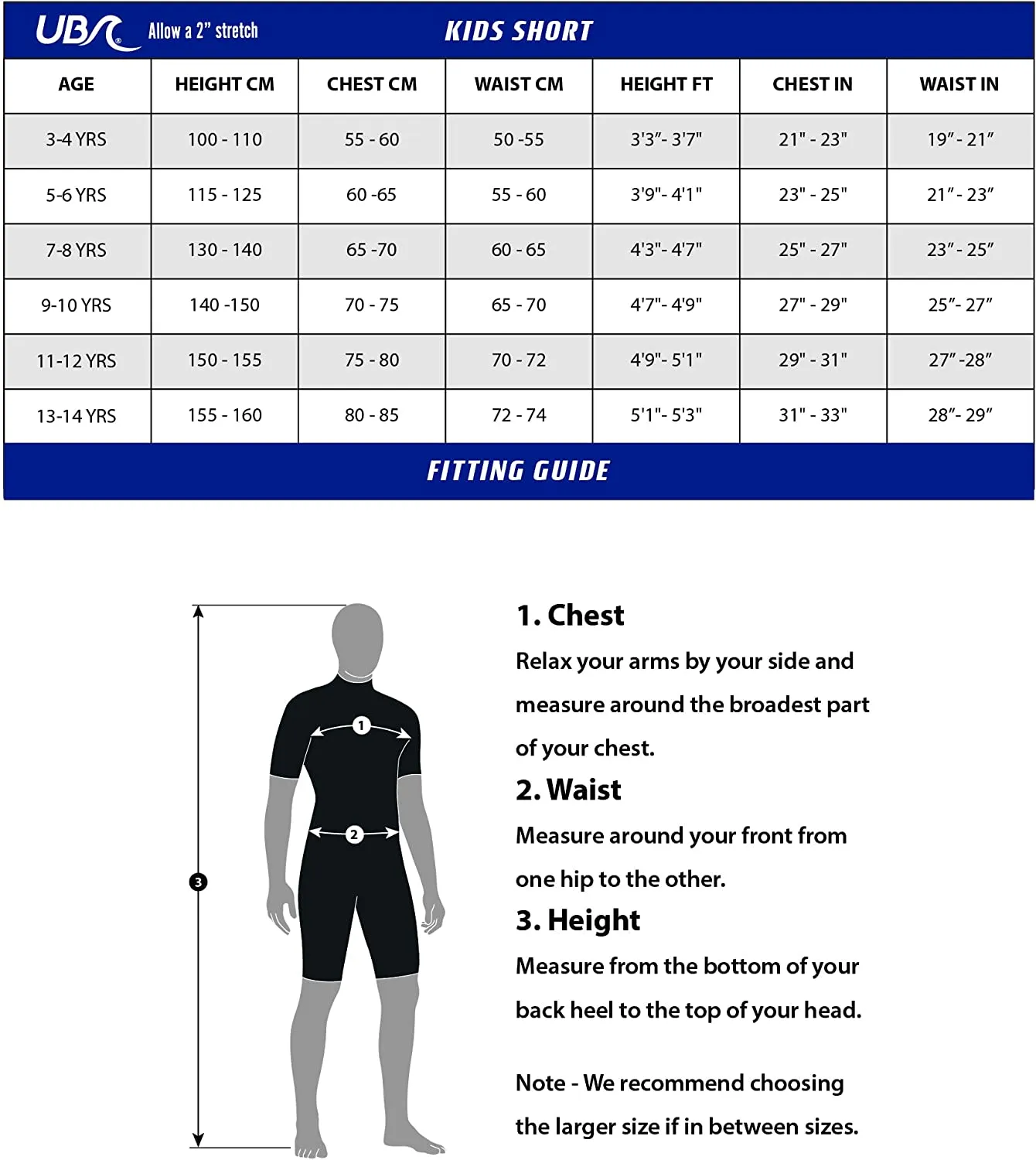 Urban Beach Kids Sharptooth Short Wetsuit Blue Ages 9-10