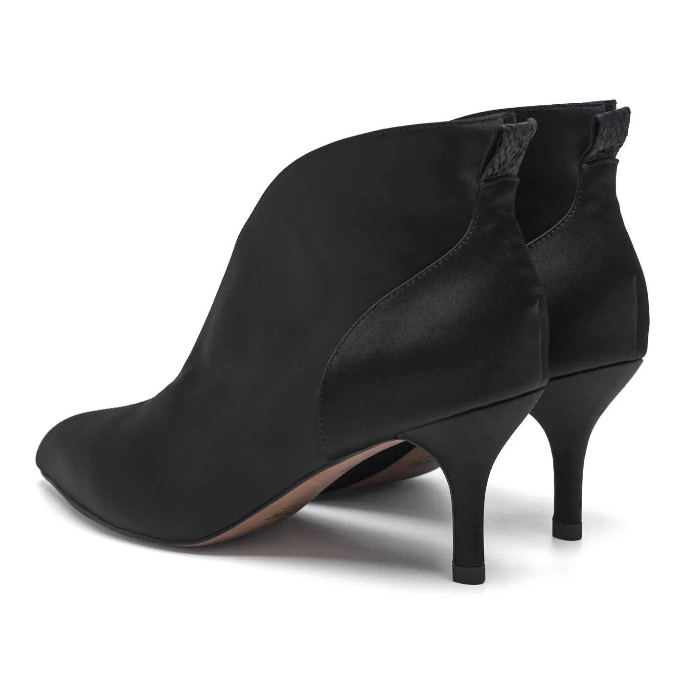 Valentine Low Cut Satin - Black