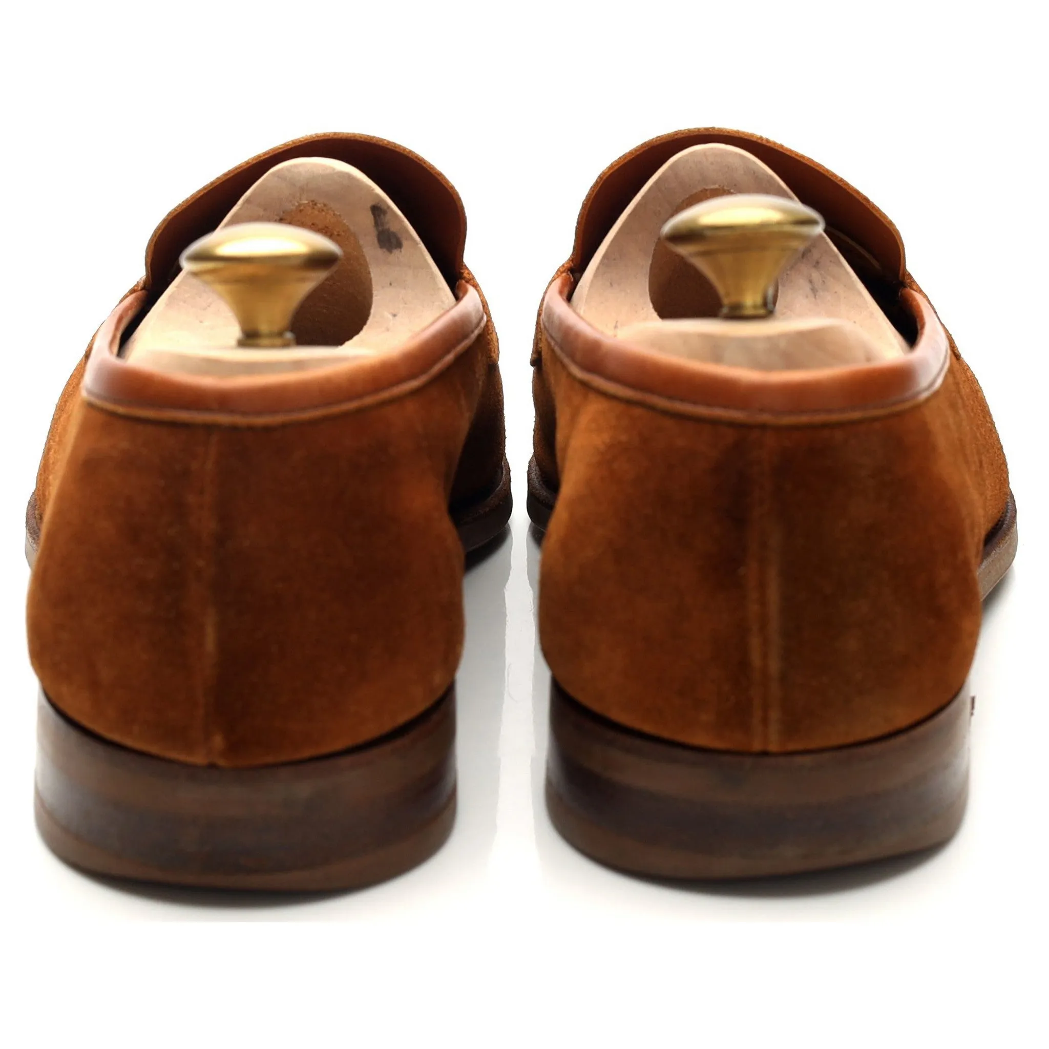 'Ventnor' Tan Brown Suede Unlined Loafers UK 9 E