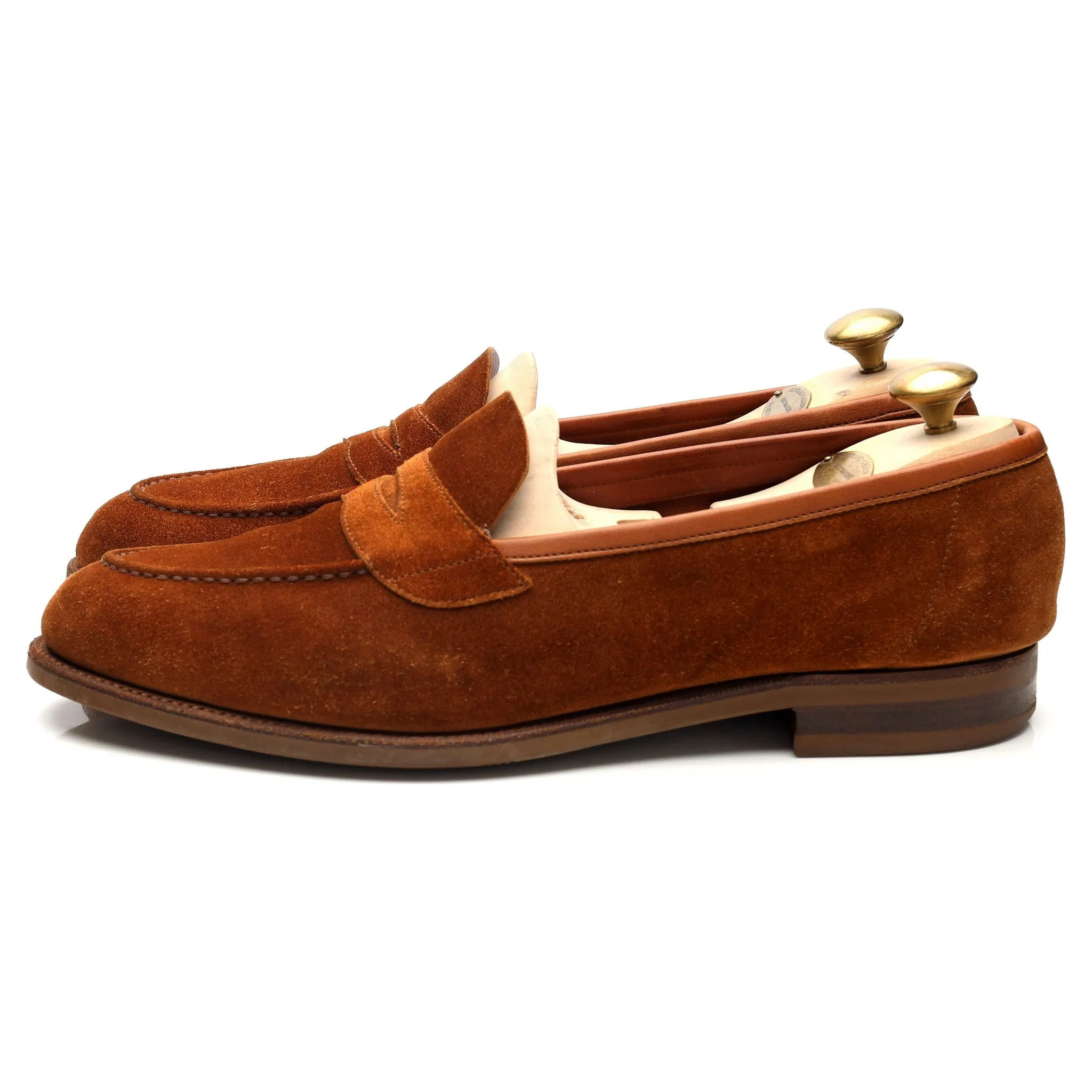 'Ventnor' Tan Brown Suede Unlined Loafers UK 9 E