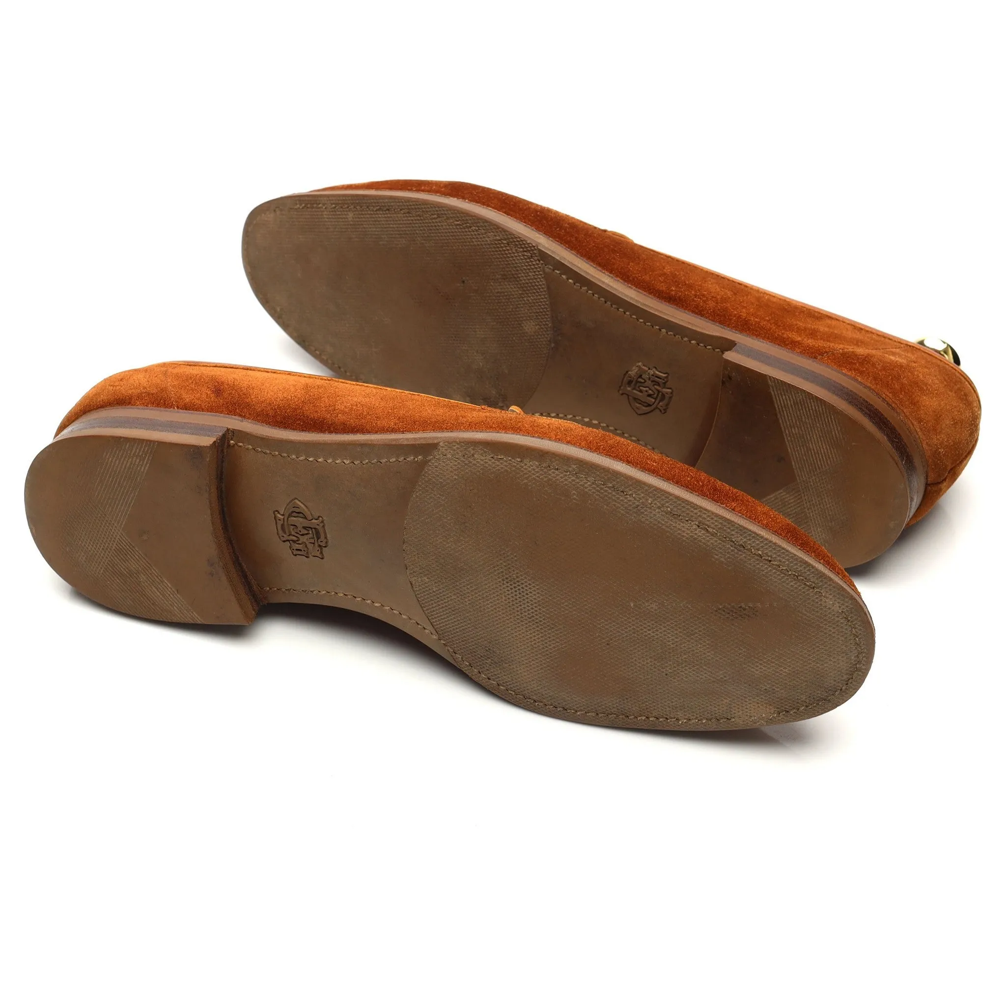 'Ventnor' Tan Brown Suede Unlined Loafers UK 9 E