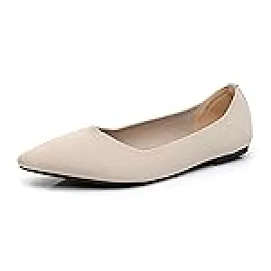 VenusCelia Women's Dextrous Knit Flat Shoe (6 M US,Natural)