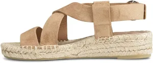 VIA SPIGA Womens V-Gia Leather Strappy Espadrilles Tan 9 Medium (B,M)