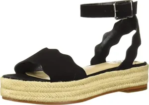 Vince Camuto Women's Footwear Kamperla Espadrille Wedge Sandal, Black, 5.5 Medium US