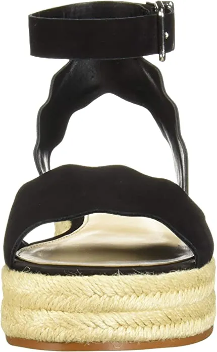 Vince Camuto Women's Footwear Kamperla Espadrille Wedge Sandal, Black, 5.5 Medium US
