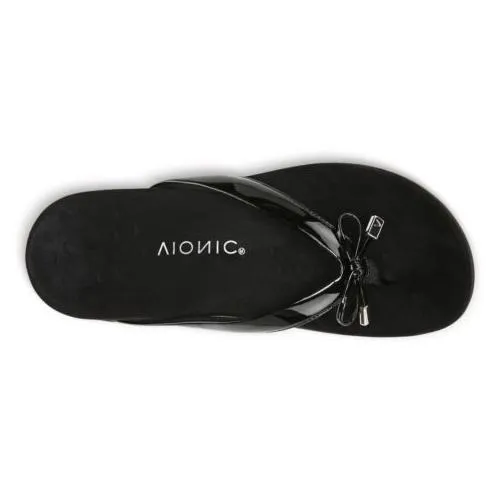 Vionic Women's Bella Toe Post Sandal Black Sandal