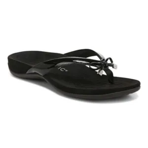 Vionic Women's Bella Toe Post Sandal Black Sandal