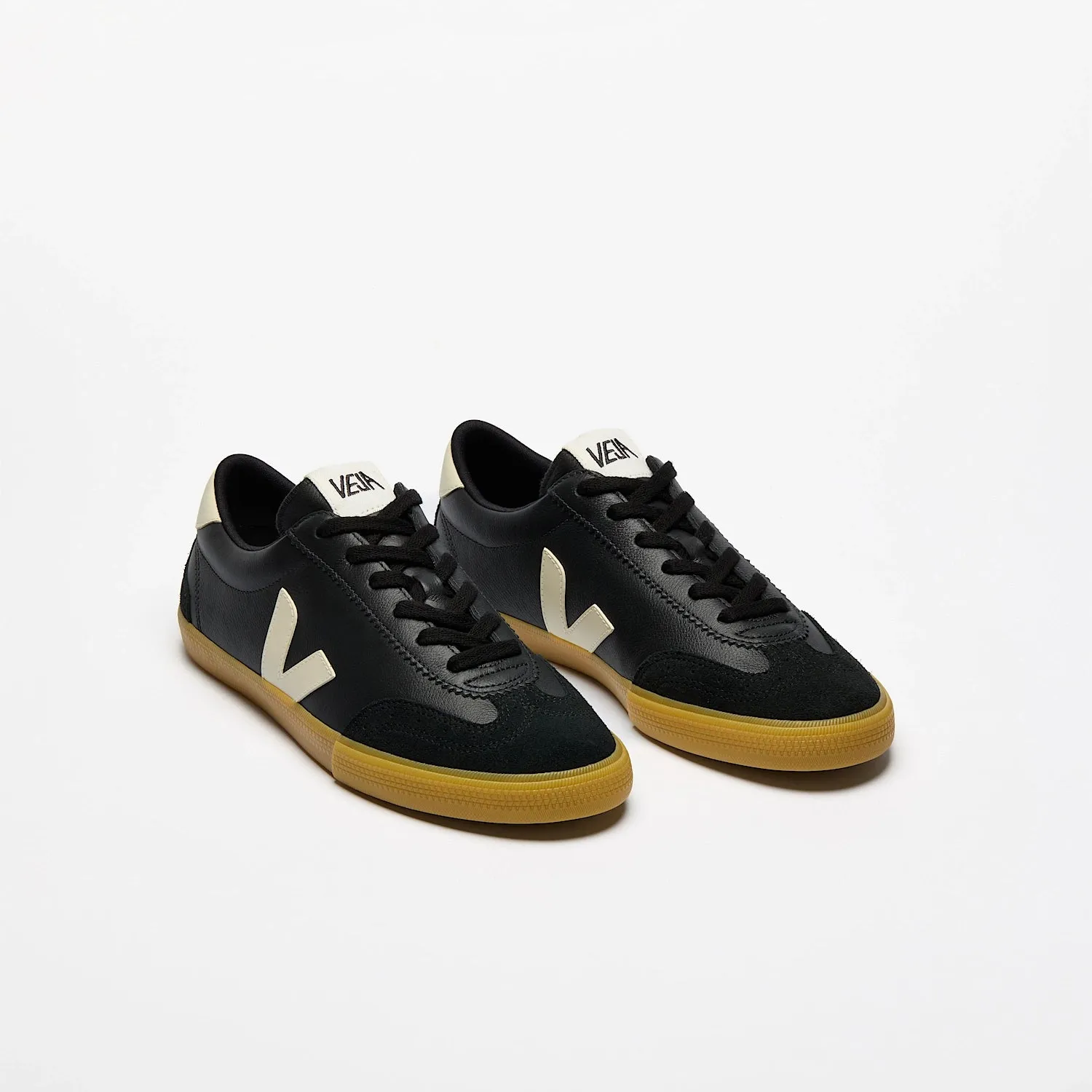 VOLLEY LEATHER SNEAKER (BLACK) - VEJA