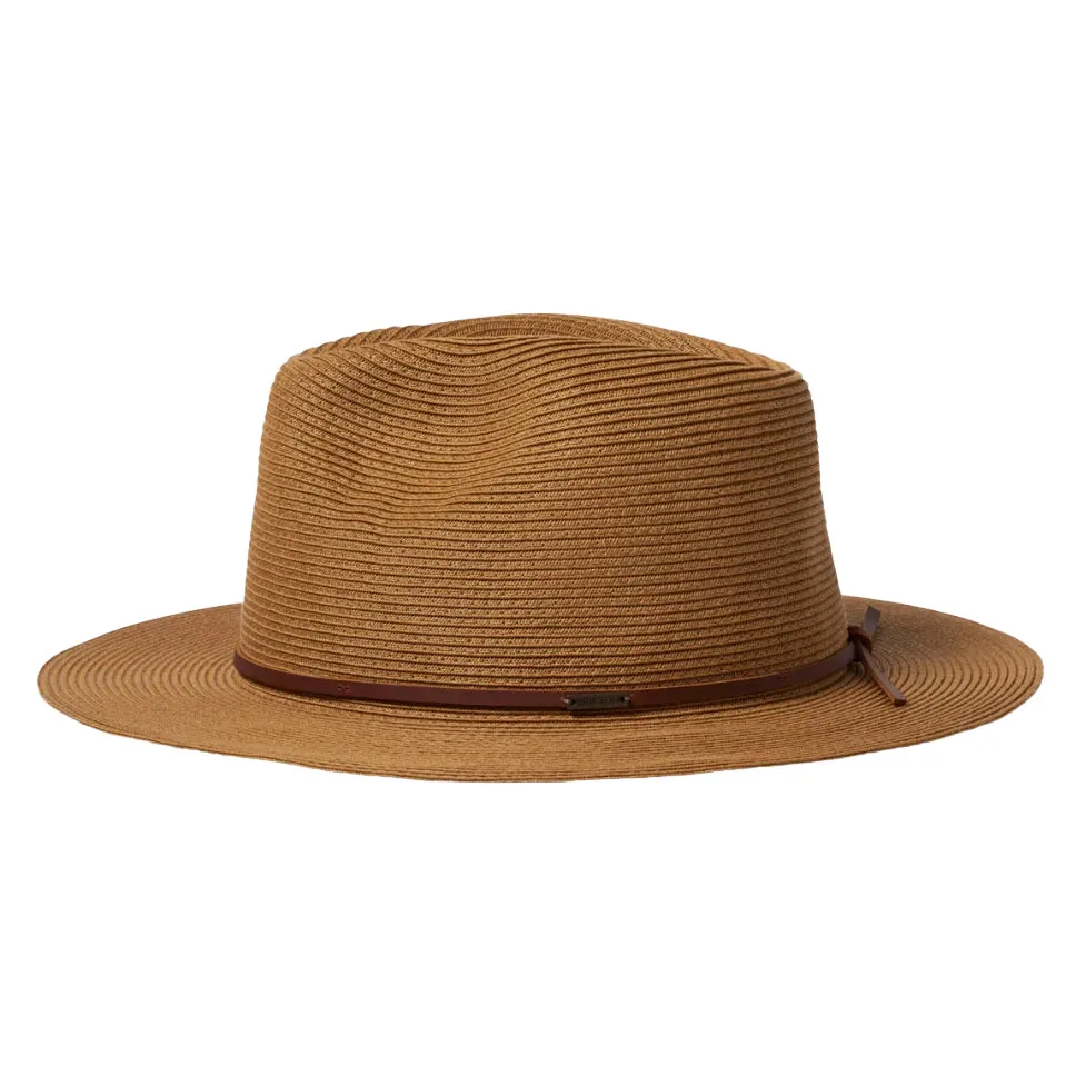 WESLEY STRAW PACKABLE FEDORA Copper
