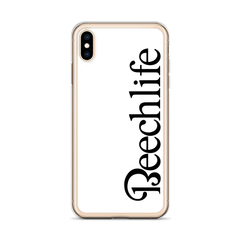White Beechlife iPhone Case - Black Font