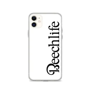 White Beechlife iPhone Case - Black Font