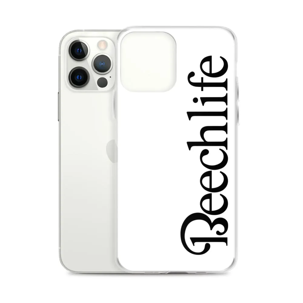 White Beechlife iPhone Case - Black Font