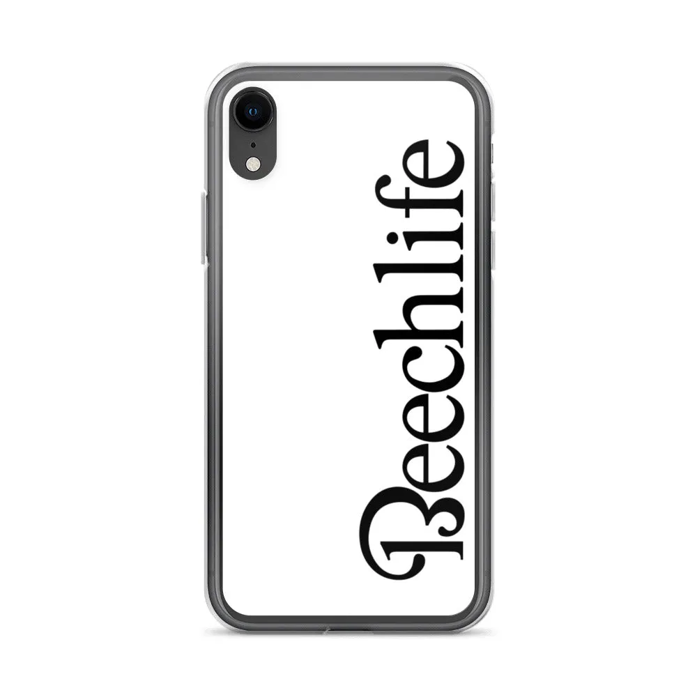 White Beechlife iPhone Case - Black Font