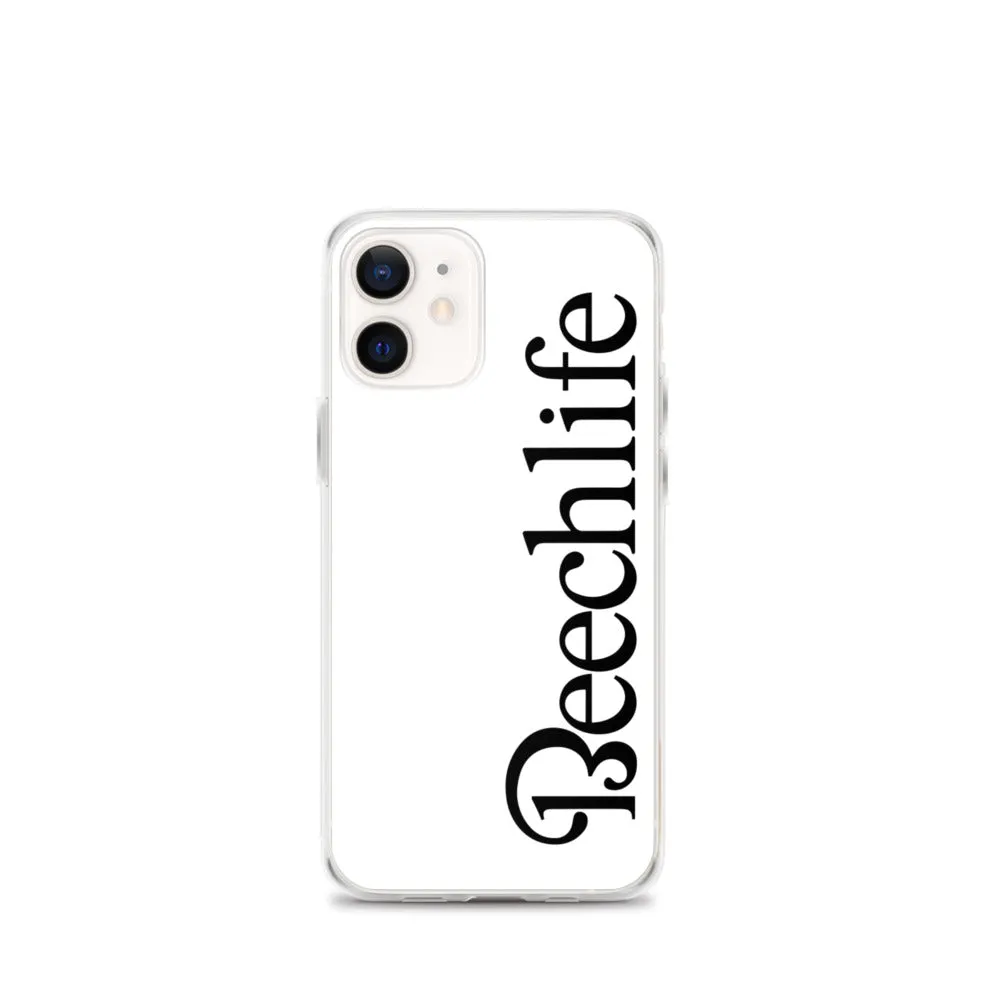 White Beechlife iPhone Case - Black Font