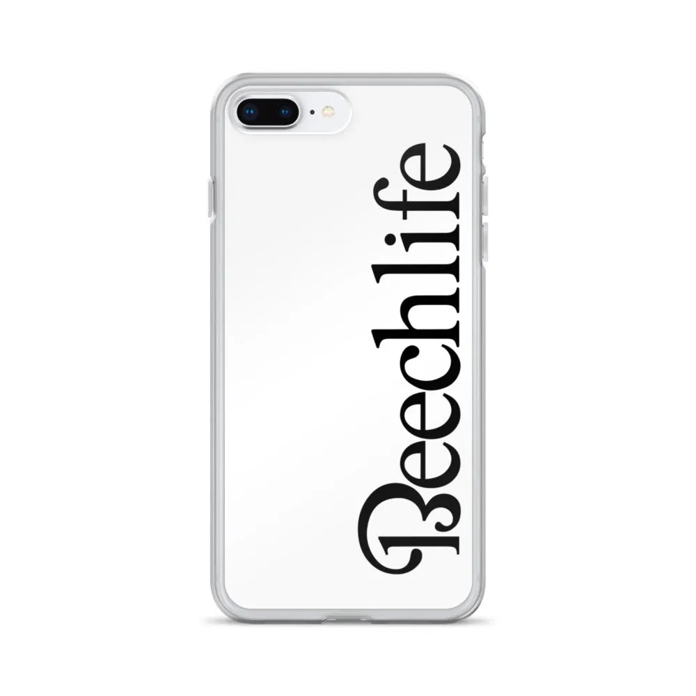 White Beechlife iPhone Case - Black Font