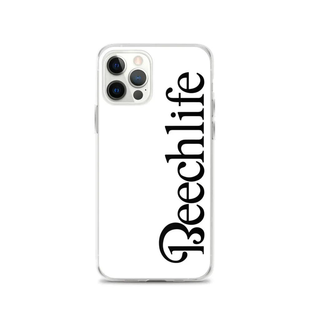 White Beechlife iPhone Case - Black Font