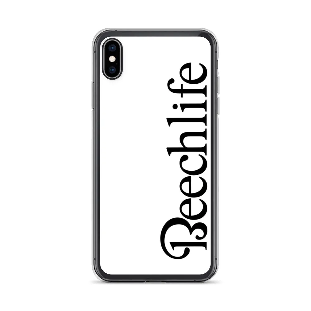 White Beechlife iPhone Case - Black Font