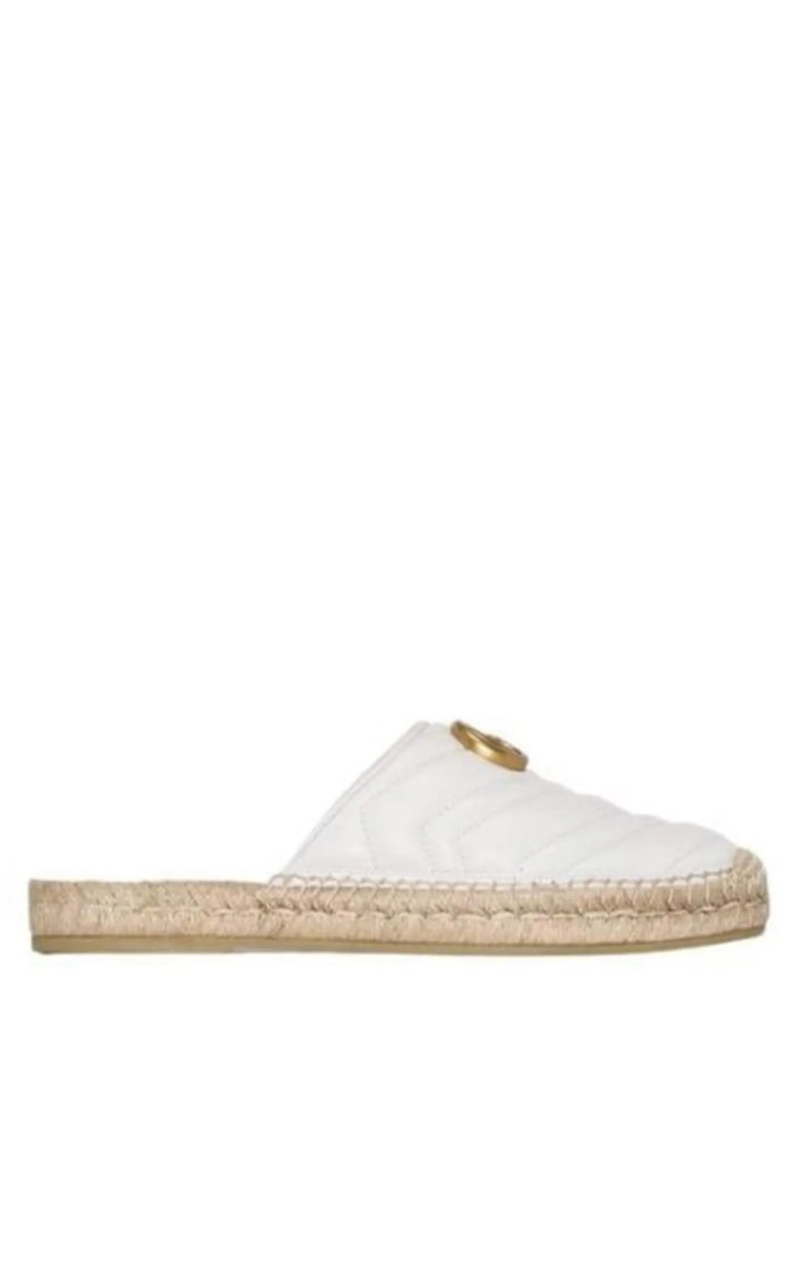White Pilar Leather Espadrilles