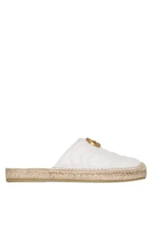 White Pilar Leather Espadrilles