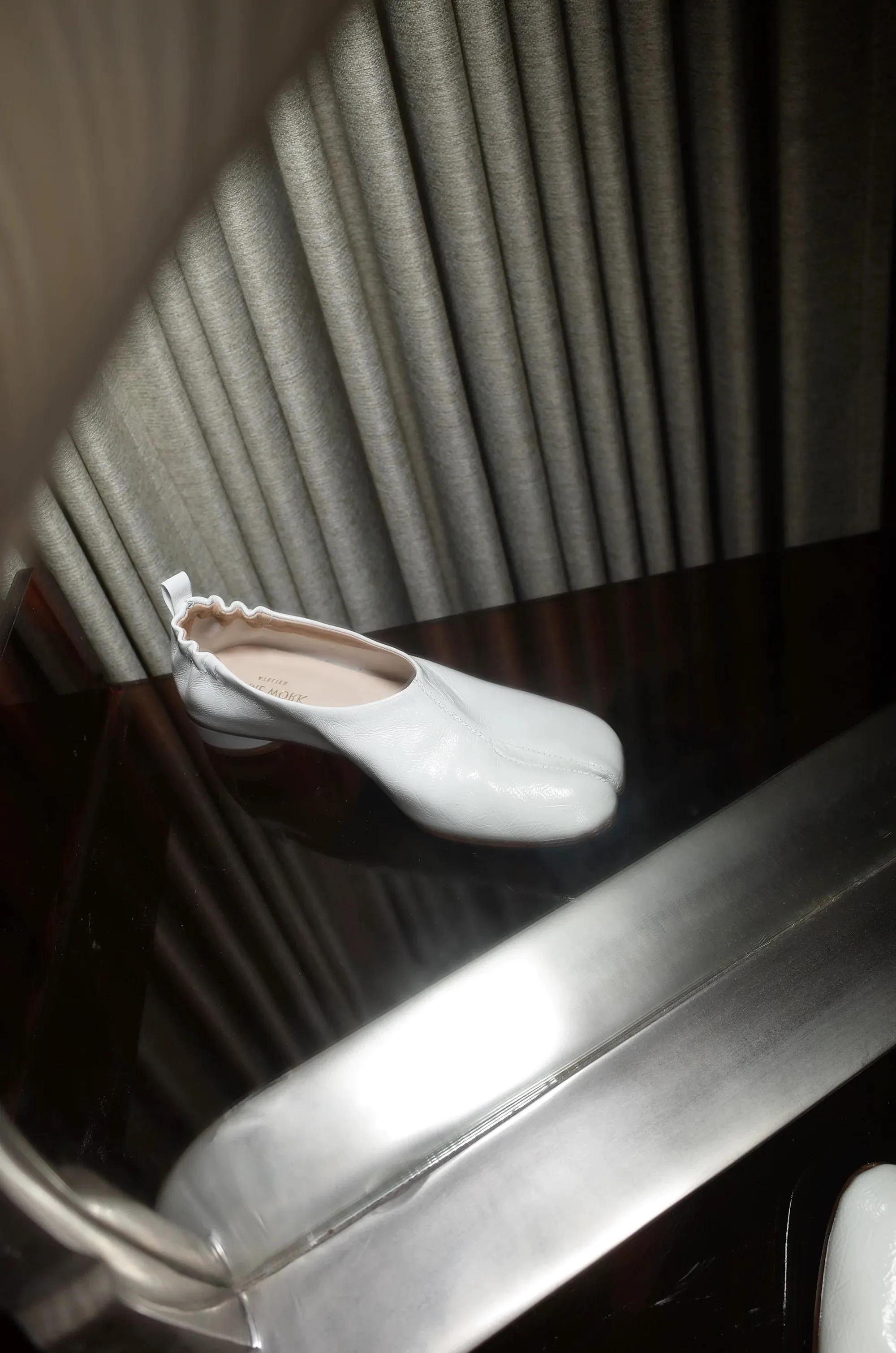 White Split-Toe Flats
