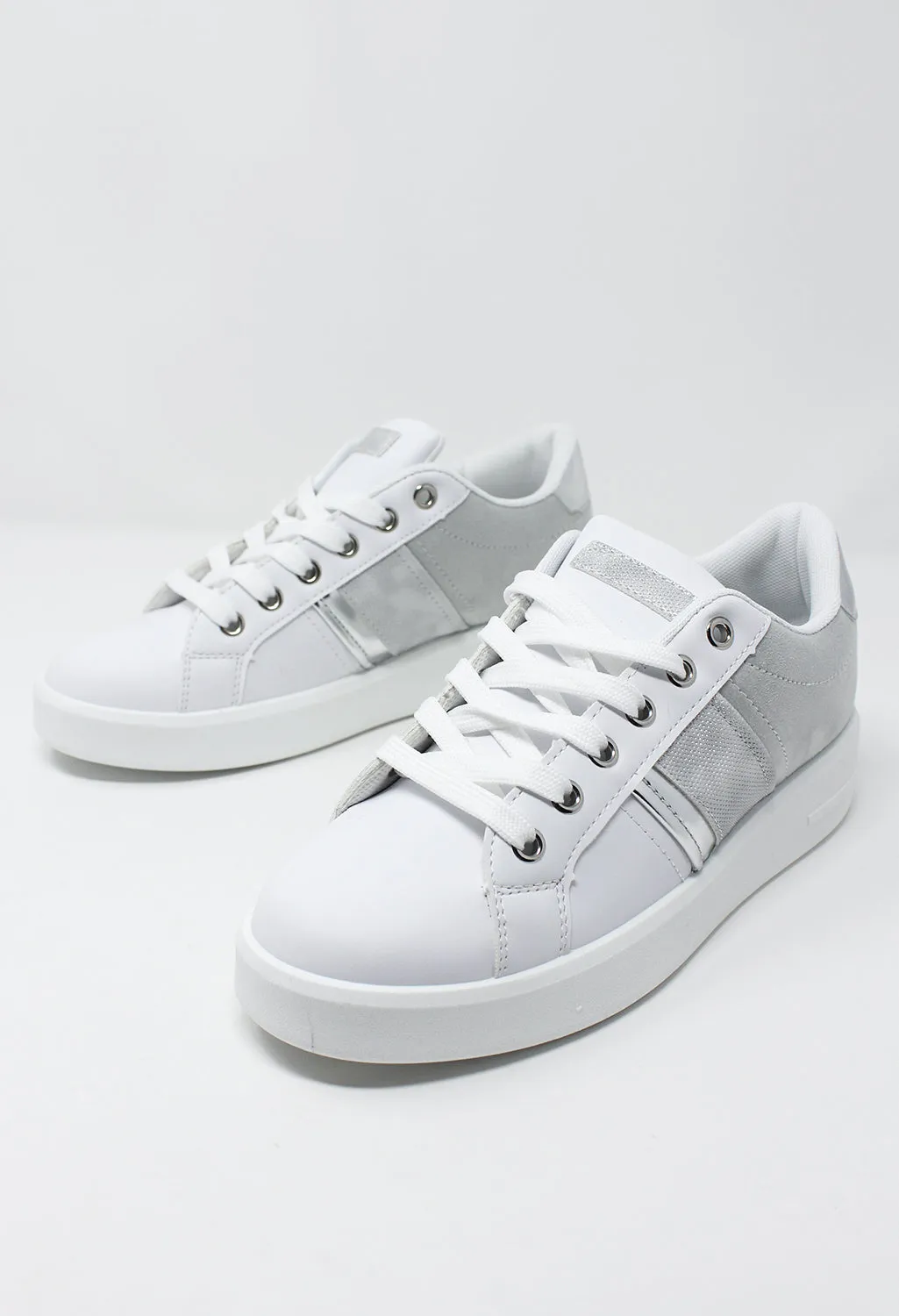 White Trainer with Light Grey