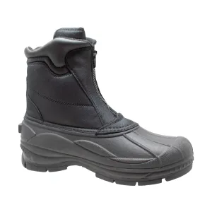 Winter Tecs Mens Durable Zipper Black Winter Boots