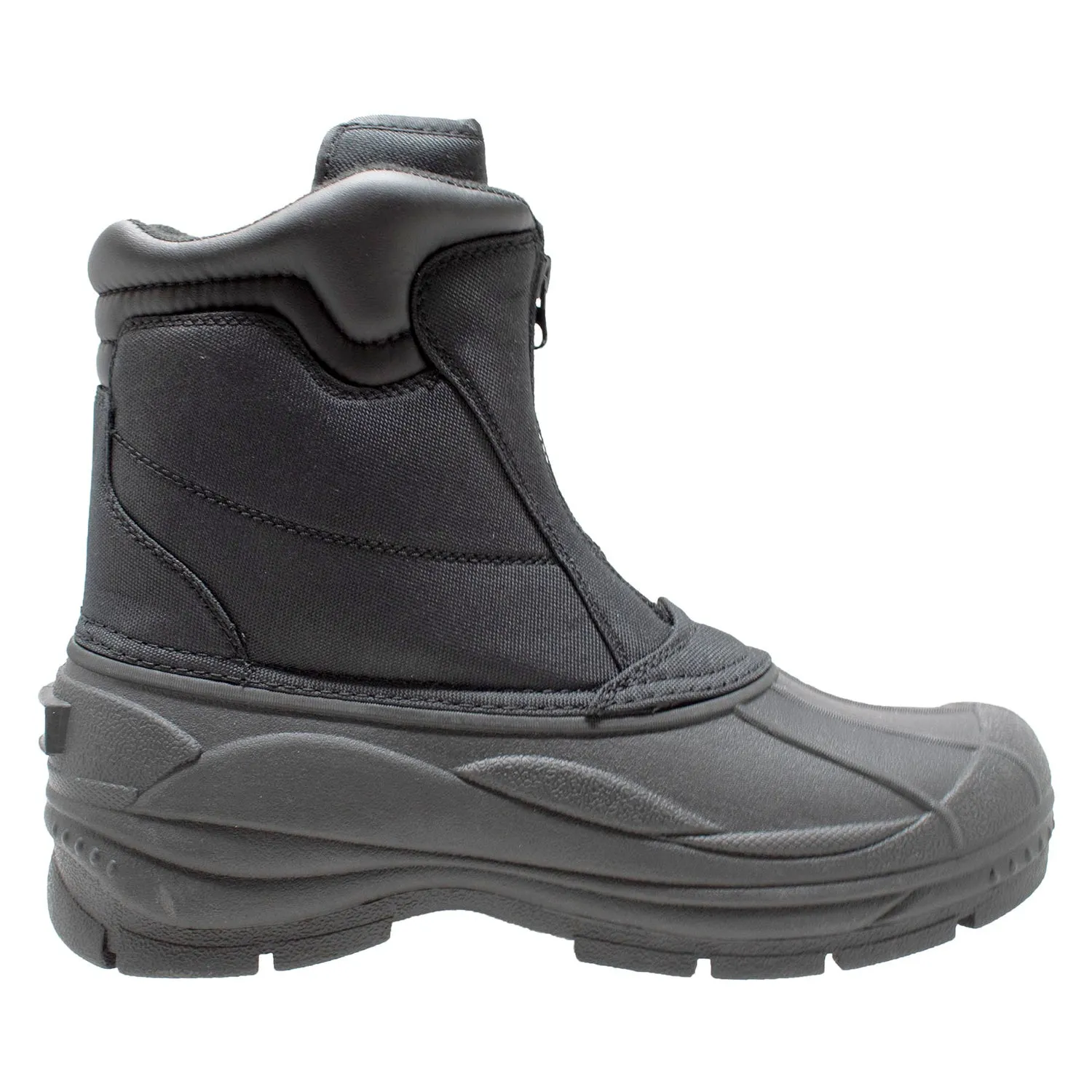Winter Tecs Mens Durable Zipper Black Winter Boots