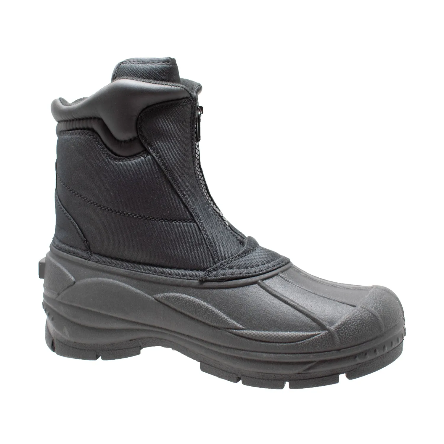 Winter Tecs Mens Durable Zipper Black Winter Boots