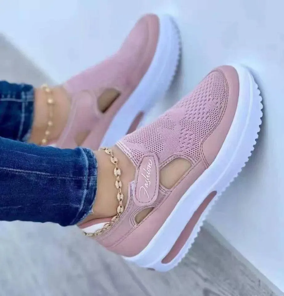 Women Breathable Lace Up Mesh Sneakers Shoes