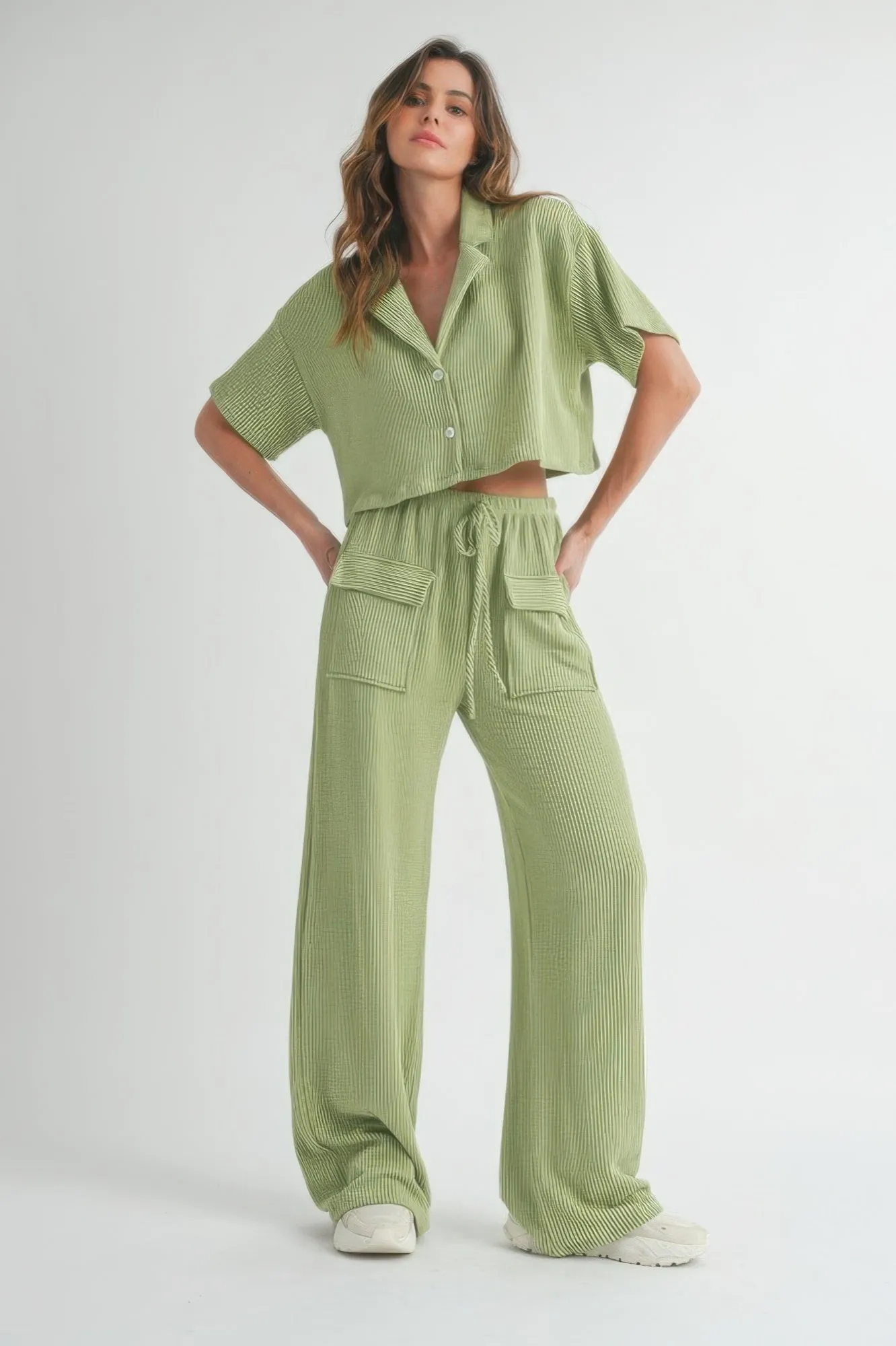 Women's Button Up 2 Piece Set