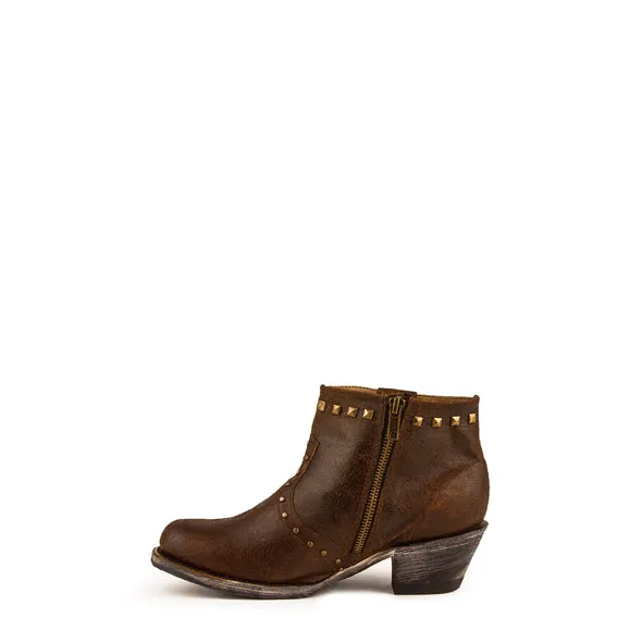 Women's Ferrini Sandy Leather Boots Handcrafted Booties