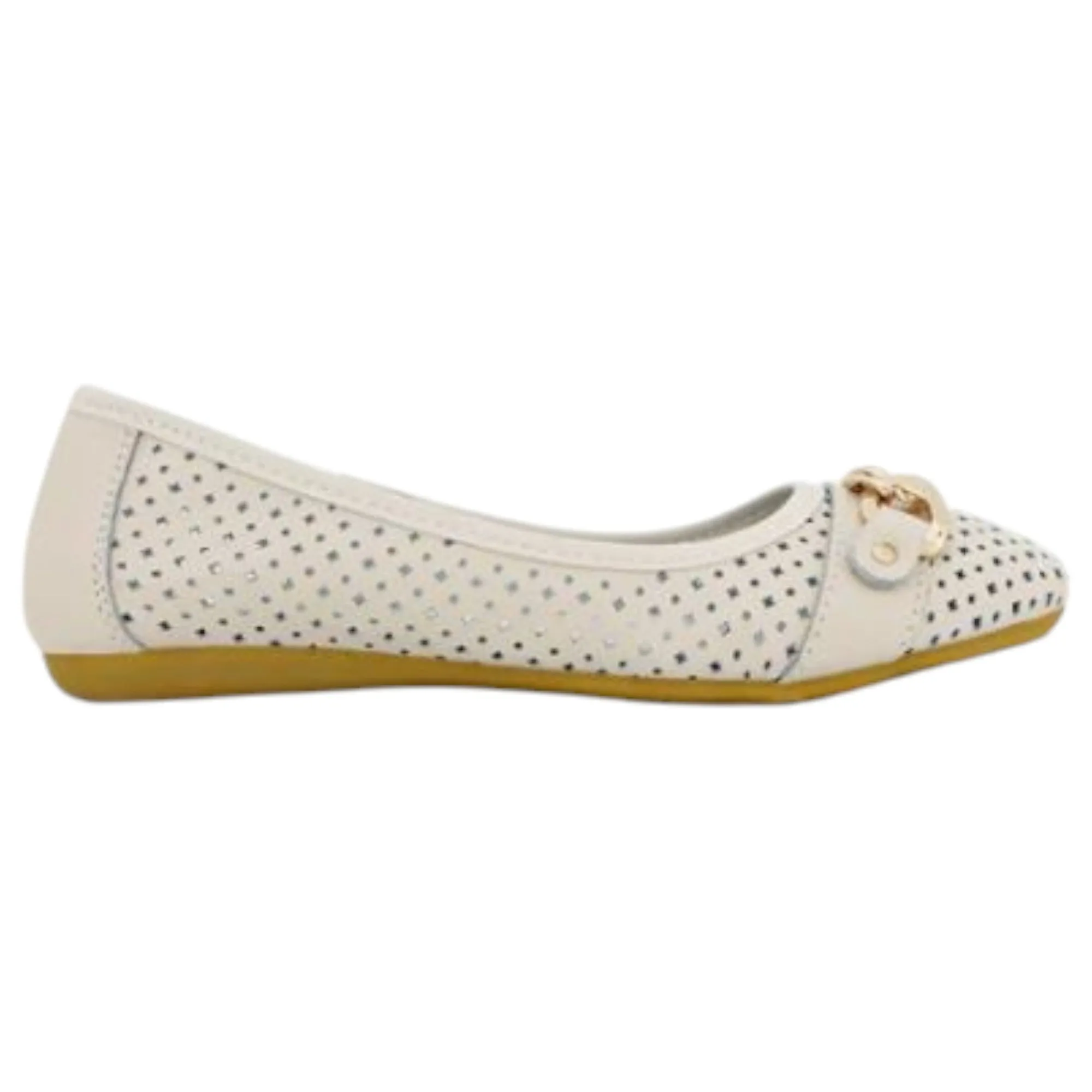 Womens Natural Comfort Rain Nude Ballet Slip On Flats
