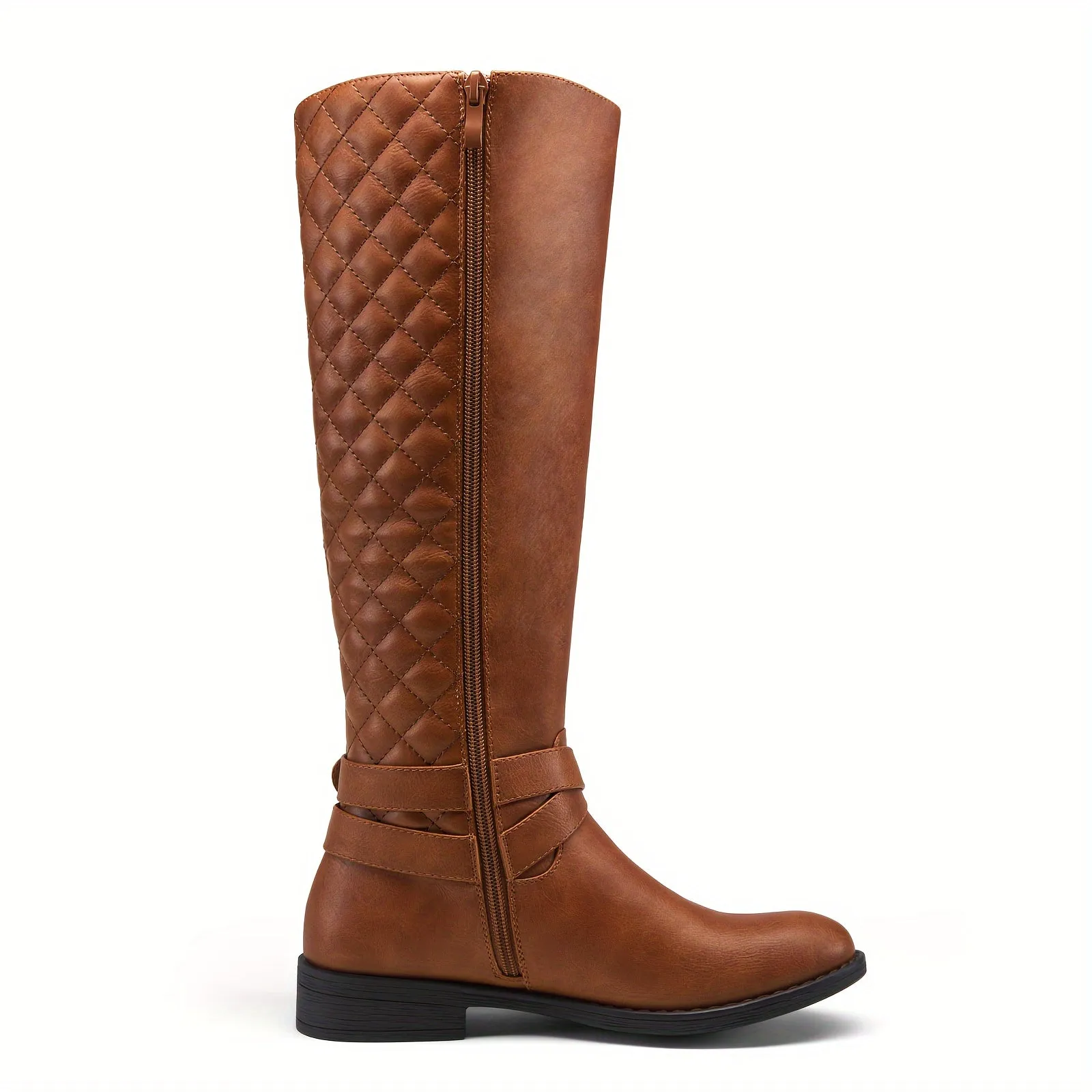 Womens Quilted KneeHigh Riding Boots  Stylish  Durable