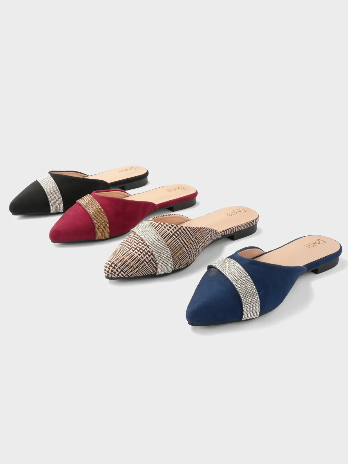 Women's "LEATON" Open Back Fancy Slippers