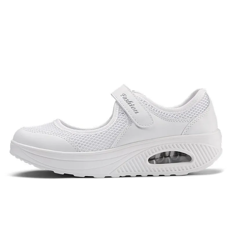 Women's Summer Breathable Mesh Fitness Sneaker Platform Sneakers