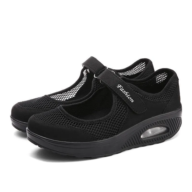 Women's Summer Breathable Mesh Fitness Sneaker Platform Sneakers