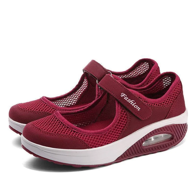 Women's Summer Breathable Mesh Fitness Sneaker Platform Sneakers