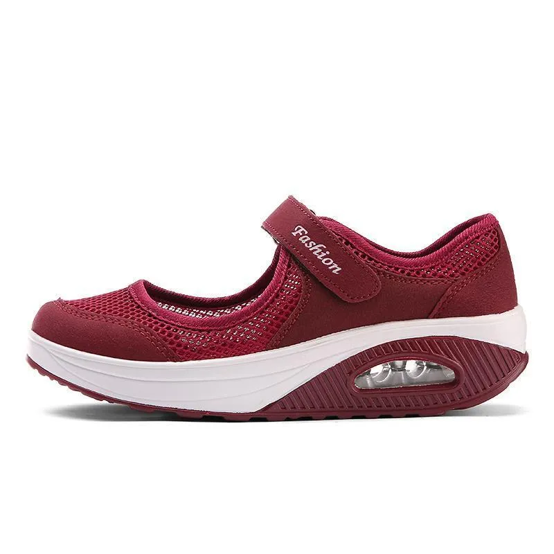 Women's Summer Breathable Mesh Fitness Sneaker Platform Sneakers