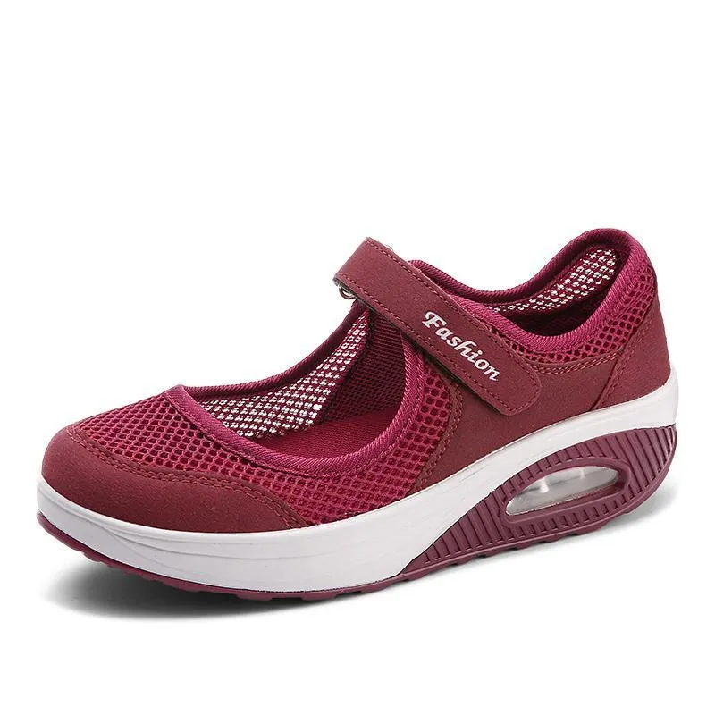 Women's Summer Breathable Mesh Fitness Sneaker Platform Sneakers