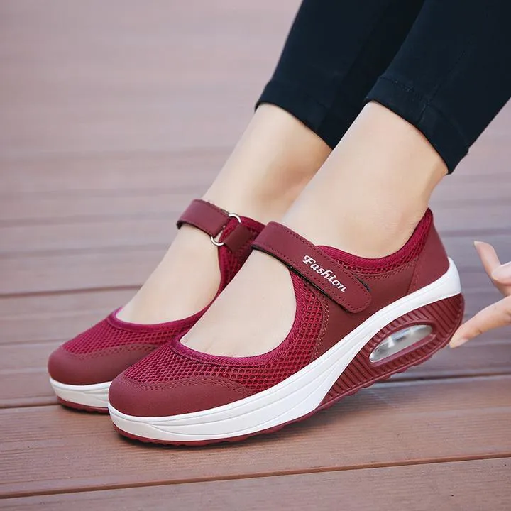 Women's Summer Breathable Mesh Fitness Sneaker Platform Sneakers